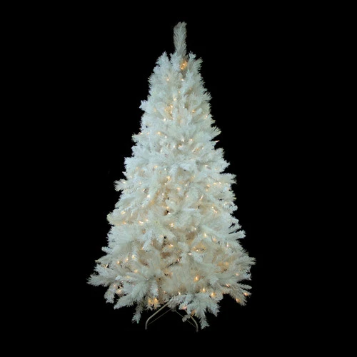 Northlight 6.5' Pre-Lit White Medium Iridescent Pine Artificial Christmas Tree - Multi Function LED Lights 3 Northlight 6.5' Pre-Lit White Medium Iridescent Pine Artificial Christmas Tree - Multi Function LED Lights - Image 3
