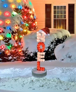 Northlight 41" Animated Red And Silver Lighted Noel Sign Christmas Outdoor Decoration -Chic Christmas Decoration 16003 2 90307.1588415655