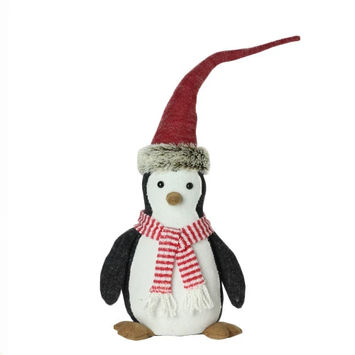 Northlight 16" Black And White Penguin Striped Scarf And Santa Hat Christmas Figure 1 Northlight 16" Black And White Penguin Striped Scarf And Santa Hat Christmas Figure