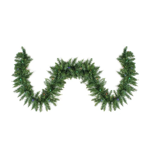 Northlight 9' X 12" Pre-Lit Buffalo Fir Artificial Christmas Garland - Multi LED Lights 1 Northlight 9' X 12" Pre-Lit Buffalo Fir Artificial Christmas Garland - Multi LED Lights