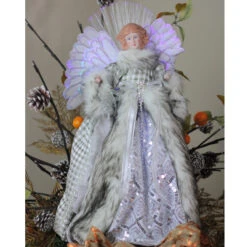 Northlight 16" Lighted Fiber Optic Angel In Silver Gingham Coat Christmas Tree Topper -Chic Christmas Decoration 4zrbf6dchcwcdtsw7vverjaec1fv6twx 50720.1588415526