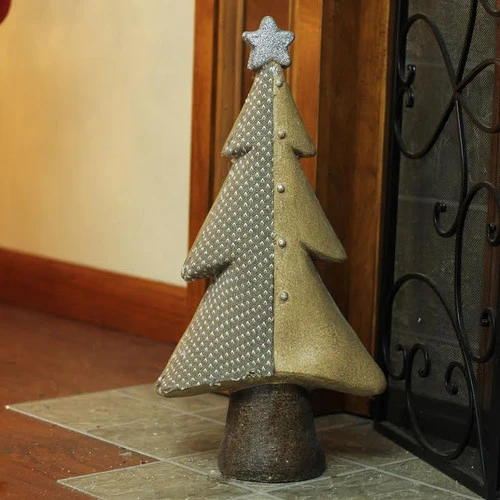 Northlight 18" Brown And Silver Christmas Tree With A Glitter Star Tabletop Decor 2 Northlight 18" Brown And Silver Christmas Tree With A Glitter Star Tabletop Decor - Image 2