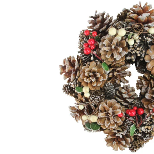 Northlight Pine Cones And Berries Artificial Christmas Wreath - 10.25-Inch, Unlit 3 Northlight Pine Cones And Berries Artificial Christmas Wreath - 10.25-Inch, Unlit - Image 3
