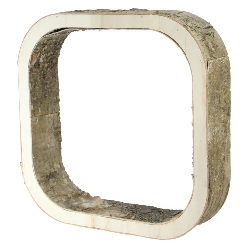 Northlight 13.5" Ivory And Brown Rustic Wood Bark Square Tabletop Decor 2 Northlight 13.5" Ivory And Brown Rustic Wood Bark Square Tabletop Decor - Image 2