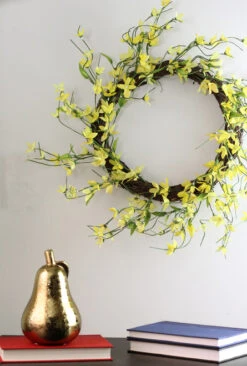 Northlight Forsythia Twig Artificial Floral Wreath, Yellow 12-Inch 7 Northlight Forsythia Twig Artificial Floral Wreath, Yellow 12-Inch -Chic Christmas Decoration 71eat1pv3ocuud1ve2tekarl6uivtkhe 05820.1588373691