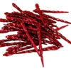 Northlight 36ct Shiny Red Shatterproof Icicle Christmas Ornaments 5"