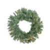 Northlight Pre-lit Minetoba Pine Artificial Christmas Wreath - 24-Inch, Clear Lights