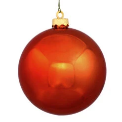Northlight Shiny Burnt Orange Shatterproof Christmas Ball Ornament 8" (200mm)