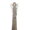 Northlight 30.25" Brown And White LED Lighted Angel With Heart Christmas Tabletop Figurine