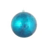 Northlight Peacock Blue Mirrored Glass Disco Ball Christmas Ornament 8" (200mm)