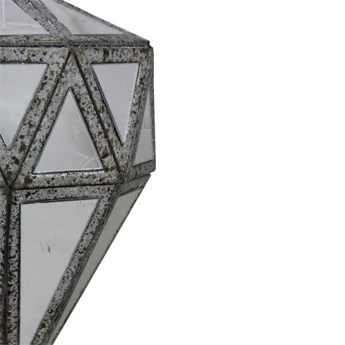 Northlight 5.5" Gray And Clear Mirrored Geometric Drop Christmas Ornament 3 Northlight 5.5" Gray And Clear Mirrored Geometric Drop Christmas Ornament - Image 3