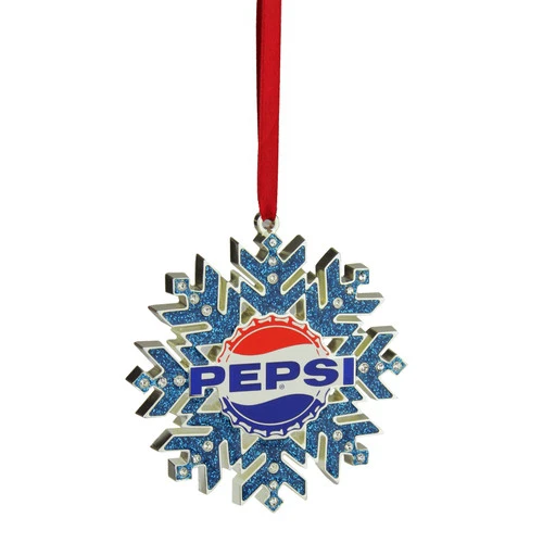 Northlight 3.5" Silver And Blue Pepsi Logo Snowflake Christmas Ornament 1 Northlight 3.5" Silver And Blue Pepsi Logo Snowflake Christmas Ornament