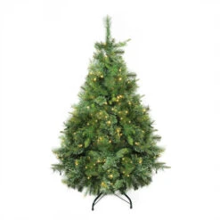 Northlight 4.5' Pre-Lit Full Ashcroft Cashmere Pine Artificial Christmas Tree, Warm Clear LED Lights