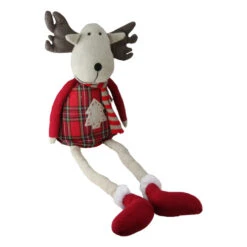 Northlight 19.75" Plaid Elk Sitting With Dangling Legs Tabletop Decoration -Chic Christmas Decoration fgtfjaxkpbdov1khzrcp86bh6mgwra7y 41312.1588411299