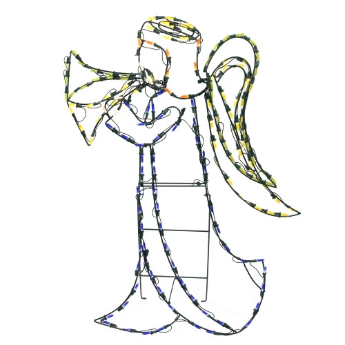 Northlight 32" Yellow LED Lighted And Animated Angel Christmas Outdoor Decor 1 Northlight 32" Yellow LED Lighted And Animated Angel Christmas Outdoor Decor