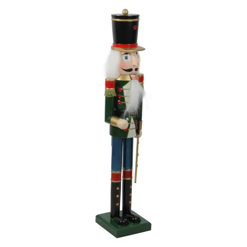 Northlight 36.75" Green And Black Christmas Nutcracker Soldier With Sword 2 Northlight 36.75" Green And Black Christmas Nutcracker Soldier With Sword - Image 2