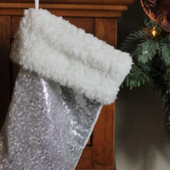 Northlight 18" Silver Sequins With A White Faux Fur Trim Christmas Stocking 6 Northlight 18" Silver Sequins With A White Faux Fur Trim Christmas Stocking -Chic Christmas Decoration gi2r68cfeci5uxkwer8elu9cc8xdyzdb 04160.1665610748