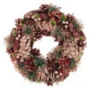 Northlight 13.75" Fandango Pink Pine Cones And Berries Artificial Christmas Wreath - Unlit