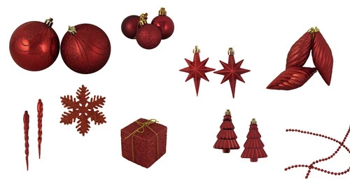 Northlight 125ct Apple Red Shatterproof 3-Finish Christmas Ornaments 5.5" 2 Northlight 125ct Apple Red Shatterproof 3-Finish Christmas Ornaments 5.5" - Image 2