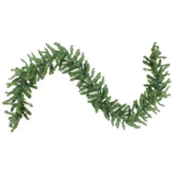 Northlight 9' X 8" Pre-Lit Canadian Pine Artificial Christmas Garland, Multi Lights