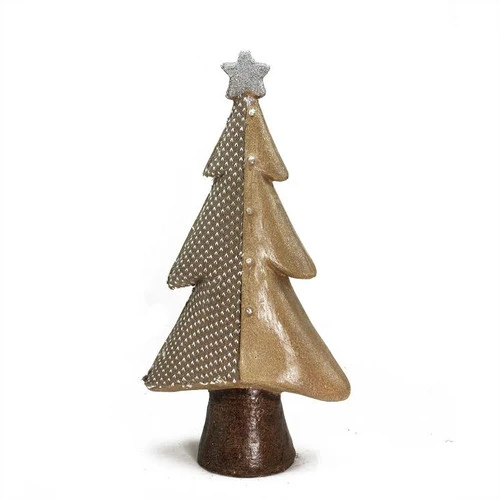 Northlight 18" Brown And Silver Christmas Tree With A Glitter Star Tabletop Decor 1 Northlight 18" Brown And Silver Christmas Tree With A Glitter Star Tabletop Decor