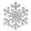 Northlight 15" White And Silver Glittery Snowflake Hanging Christmas Decor