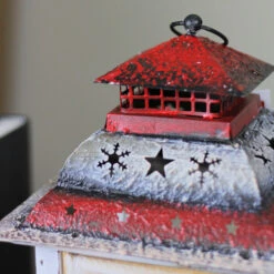 Northlight 14.5" Rustic Red And White Snowman Christmas Scene Candle Lantern -Chic Christmas Decoration kwabmz8gvusccg4bs6d5hqbgp1yrn4ta 07928.1665610744