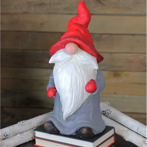 Northlight 16” Gray And Red Decorative Christmas Gnome Figurine 3 Northlight 16” Gray And Red Decorative Christmas Gnome Figurine - Image 3