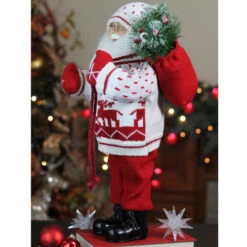 Northlight 18.5" Red And White Santa In Knit Deer Sweater With Sack Of Pine Christmas Figurine -Chic Christmas Decoration n66kcbvxhpkvkgp1xofi1xtpysbsv5ft 12119.1588402908