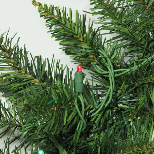 Northlight 9' X 12" Pre-Lit Buffalo Fir Artificial Christmas Garland - Multi LED Lights 2 Northlight 9' X 12" Pre-Lit Buffalo Fir Artificial Christmas Garland - Multi LED Lights - Image 2