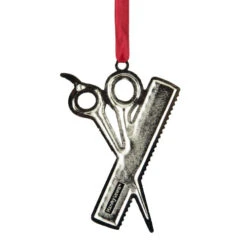 Northlight 3" Silver-Plated Scissors And Comb Christmas Ornament -Chic Christmas Decoration northlight hd36016 3 24631.1645663580