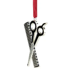 Northlight 3" Silver-Plated Scissors And Comb Christmas Ornament -Chic Christmas Decoration northlight hd36016 4 95618.1645663579