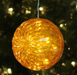 Northlight 6" Yellow LED Lighted Hanging Christmas Crystal Sphere Ball Outdoor Decoration 6 Northlight 6" Yellow LED Lighted Hanging Christmas Crystal Sphere Ball Outdoor Decoration -Chic Christmas Decoration northlight2052 785 066 3 55767.1587644264