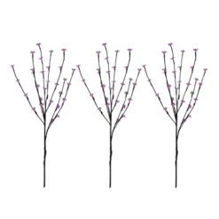 Northlight Set Of 3 Pre-Lit Cherry Blossom Artificial Tree Branches, 72 Pink LED Lights