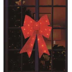 Northlight 17" LED Lighted Red Sparkly Bow Christmas Decoration -Chic Christmas Decoration northlight20d2013 10612r 1 53699.1605061098