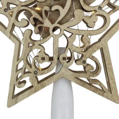 Northlight 10" Lighted Brown Star With Cut-Out Design Christmas Tree Topper - Clear Lights -Chic Christmas Decoration northlight20ha87093 17595.1665433006