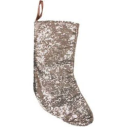 Northlight 17.5" Beige Paillette Sequins Hanging Christmas Stocking -Chic Christmas Decoration northlight20hm14693 03 87421.1599873099