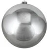 Northlight Shiny Pewter Gray Shatterproof Christmas Ball Ornament 8" (200mm)