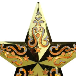 Northlight 8.5" Lighted Gold And White Star Cut-Out Design Christmas Tree Topper - Clear Lights -Chic Christmas Decoration northlight20nl02627 12436.1649952853
