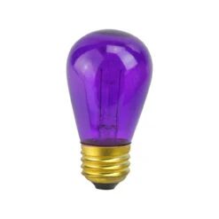 Northlight Pack Of 25 Transparent Purple S14 Christmas Replacement Bulbs