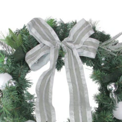 Northlight Bow And Pine Cone Artificial Christmas Wreath - 24-Inch, Unlit -Chic Christmas Decoration northlight20s15745 76111.1644973051