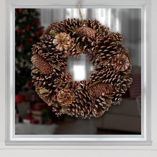 Northlight Brown Assorted Pine Cone Wooden Christmas Wreath - 13-Inch, Unlit 2 Northlight Brown Assorted Pine Cone Wooden Christmas Wreath - 13-Inch, Unlit - Image 2