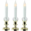 Northlight Set Of 3 White LED C5 Flickering Window Christmas Candle Lamps With Timer 8.5"