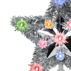 Northlight 9" Lighted Silver Star Christmas Tree Topper - Multicolor Lights 6 Northlight 9" Lighted Silver Star Christmas Tree Topper - Multicolor Lights -Chic Christmas Decoration northlight20ys27535 81771.1664726076