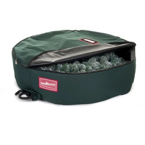 Northlight 36" Christmas Wreath Protective Storage Bag With Removable Direct Suspend Handle 3 Northlight 36" Christmas Wreath Protective Storage Bag With Removable Direct Suspend Handle - Image 3