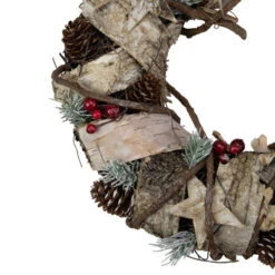 Northlight Pine Cones, Birch And Berries Artificial Christmas Wreath, 13-Inch, Unlit -Chic Christmas Decoration northlight 36193 1 68556.1588355264