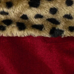 Northlight 20" Red And Black Leopard Cuff Christmas Stocking -Chic Christmas Decoration northlight 510100go 03 38707.1686923744