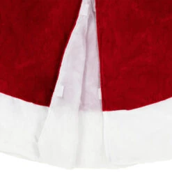 Northlight 60" Red And White Solid Round Christmas Tree Skirt -Chic Christmas Decoration northlight 580998go 03 54745.1689863891