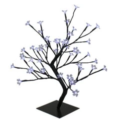 Northlight 18" Pre-Lit Japanese Sakura Blossom Flower Artificial Tree - Pure White LED Lights -Chic Christmas Decoration northlight a27407 1 90487.1665610428