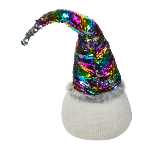 Northlight 24" Gnome With Rainbow And Silver Flip Sequin Hat Christmas Decoration 6 Northlight 24" Gnome With Rainbow And Silver Flip Sequin Hat Christmas Decoration - Image 6